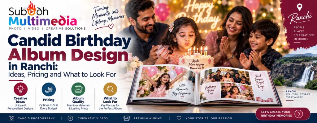 Candid Birthday Album Design in Ranchi